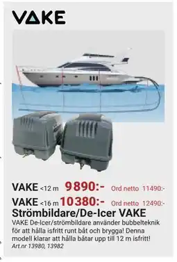 Erlandsons Brygga Strömbildare/De-Icer VAKE erbjuda