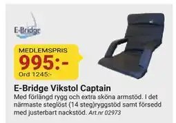 Erlandsons Brygga E-Bridge Vikstol Captain, Medlemspris erbjuda
