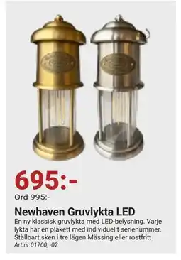 Erlandsons Brygga Newhaven Gruvlykta LED erbjuda