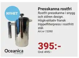 Erlandsons Brygga Presskanna rostfri erbjuda