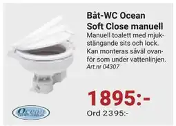 Erlandsons Brygga Båt-WC Ocean Soft Close manuell erbjuda