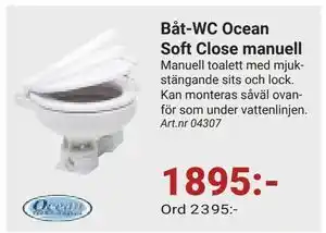 Erlandsons Brygga Båt-WC Ocean Soft Close manuell erbjuda