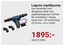 Erlandsons Brygga Laguna septikpump erbjuda