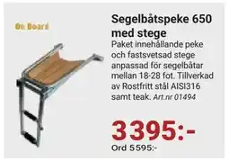 Erlandsons Brygga Segelbåtspeke 650 med stege erbjuda