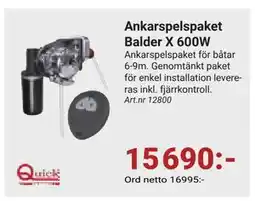 Erlandsons Brygga Ankarspelspaket Balder X 600W erbjuda