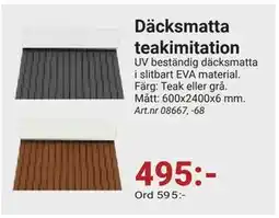 Erlandsons Brygga Däcksmatta teakimitation erbjuda