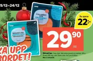 Coop Extra Skivad lax erbjuda