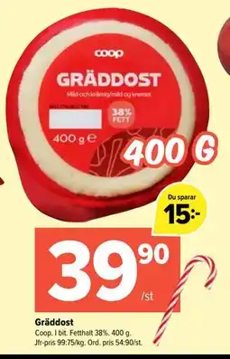 Coop Extra Gräddost erbjuda