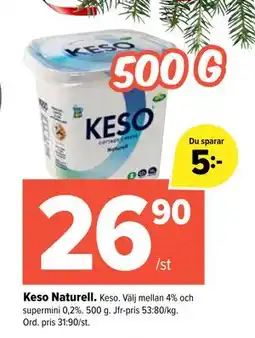 Coop Extra Keso Naturell erbjuda