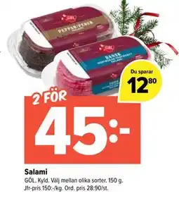 Coop Extra Salami erbjuda