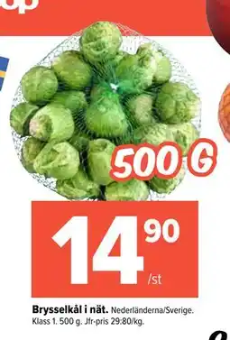 Coop Extra Brysselkål i nät erbjuda