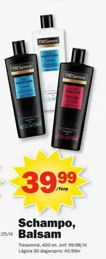 Pekås Schampo, Balsam erbjuda