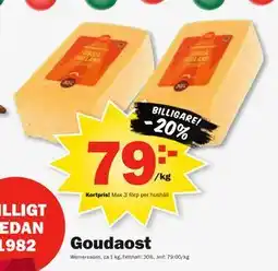 Pekås Goudaost, Medlemspris erbjuda