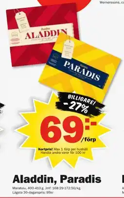 Pekås Aladdin, Paradis, Medlemspris erbjuda
