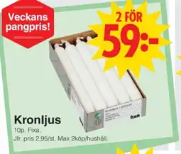 Matöppet Fixa Kronljus erbjuda
