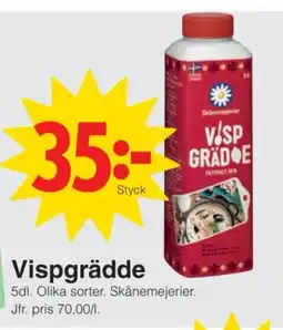 Matöppet Skånemejerier Vispgrädde erbjuda