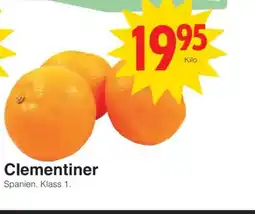 Matöppet Clementiner erbjuda