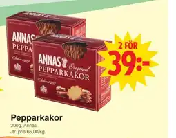 Matöppet ANNAS Pepparkakor erbjuda