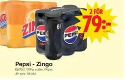 Matöppet Pepsi - Zingo erbjuda
