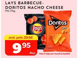 Matrix Butikerna Lays barbecue- Doritos nacho cheese erbjuda