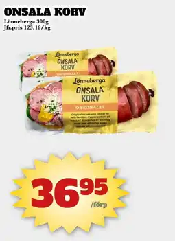 Bonum Matmarknad Lönneberga Onsala korv erbjuda