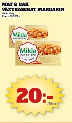 Bonum Matmarknad Milda Mat & bak Växtbaserat margarin erbjuda