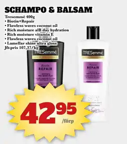 Bonum Matmarknad Tresemmé Schampo & balsam erbjuda
