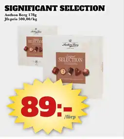 Bonum Matmarknad Anthon Berg Significant selection erbjuda