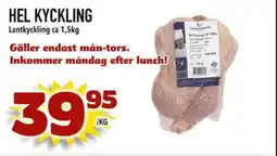 Din Mat Lantkyckling Hel kyckling erbjuda