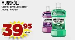 Din Mat Listerine Munskölj erbjuda