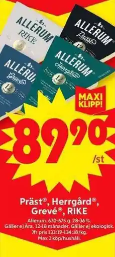 ICA Maxi Präst, herrgård, grevé, rike erbjuda