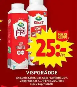 ICA Maxi ARLA Vispgrädde erbjuda