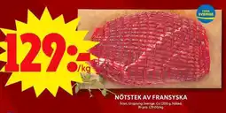 ICA Maxi Nötstek av fransyska erbjuda