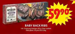 ICA Maxi ICA Baby back ribs erbjuda