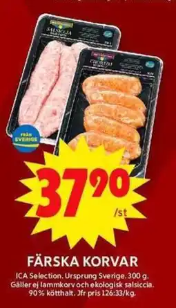 ICA Maxi Färska korvar erbjuda