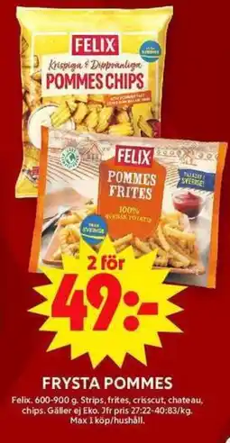 ICA Maxi FELIX Frysta pommes erbjuda