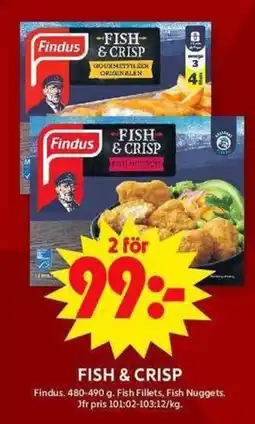 ICA Maxi FINDUS Fish & crisp erbjuda