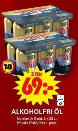 ICA Maxi NORRLANDS GULD Alkoholfri öl erbjuda