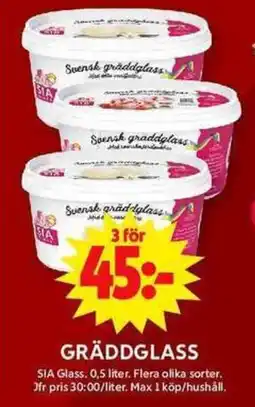 ICA Maxi SIA GLASS Gräddglass erbjuda