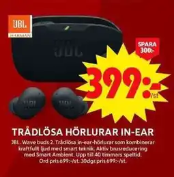 ICA Maxi JBL Trådlösa hörlurar in-ear erbjuda
