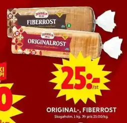 ICA Maxi SKOGAHOLM Original-, fiberrost erbjuda