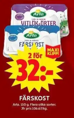 ICA Maxi ARLA Färskost erbjuda