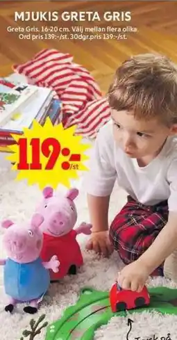 ICA Maxi Mjukis greta gris erbjuda