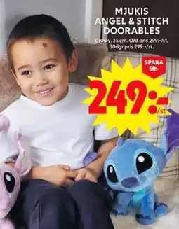 ICA Maxi Mjukis angel & stitch doorables erbjuda