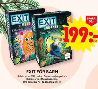 BRÄDSPELSE Exit för barn