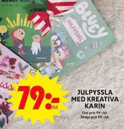 ICA Maxi Julpyssla med kreativa karin erbjuda