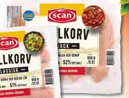 Extra Mjällby Stormarknad SCAN Grillkorv tjock erbjuda