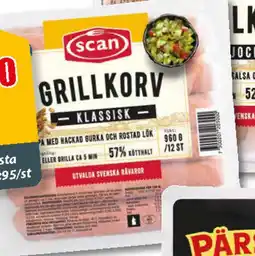 Extra Mjällby Stormarknad SCAN Klassisk grillkorv erbjuda