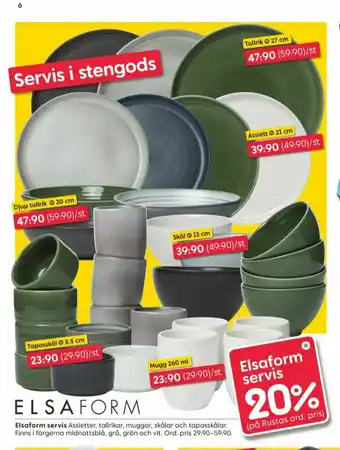 Rusta Elsa Form Assiett erbjuda