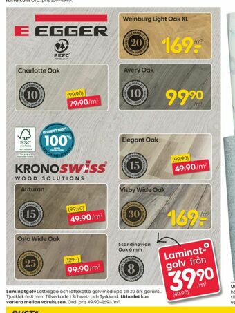 Rusta KronoSwiss Laminatgolv erbjuda